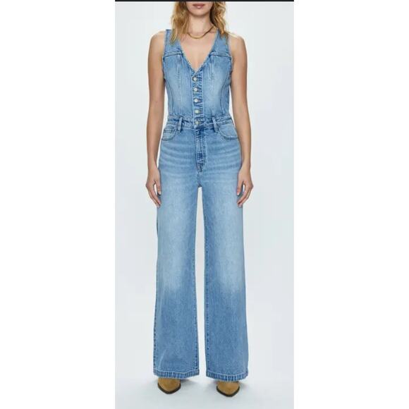 Sincerely Jules denim Sleeveless jumpsuit in Size Small - Picture 1 of 9